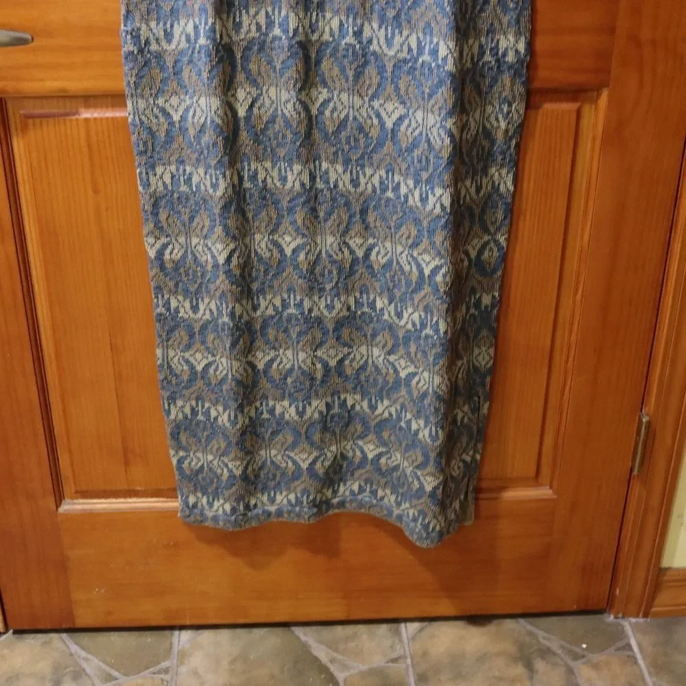 Peruvian Connection Patterned Maxi Dress in Blue and Gold - Picture 10 of 12